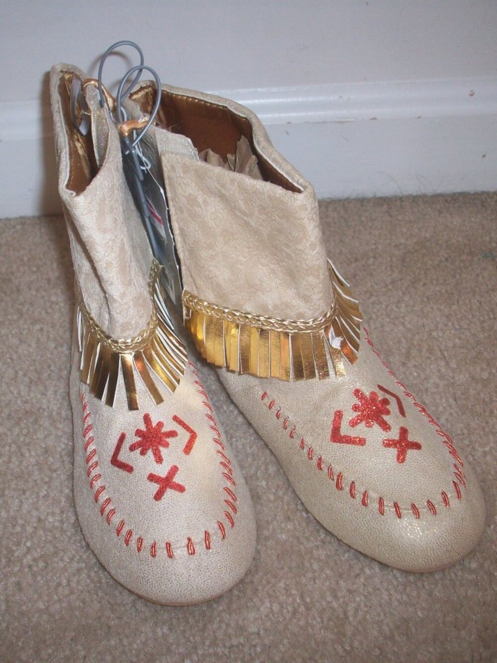 Disney Store Pocahontas New NWT Girls Size 13/1 Costume Dress Up Boots
